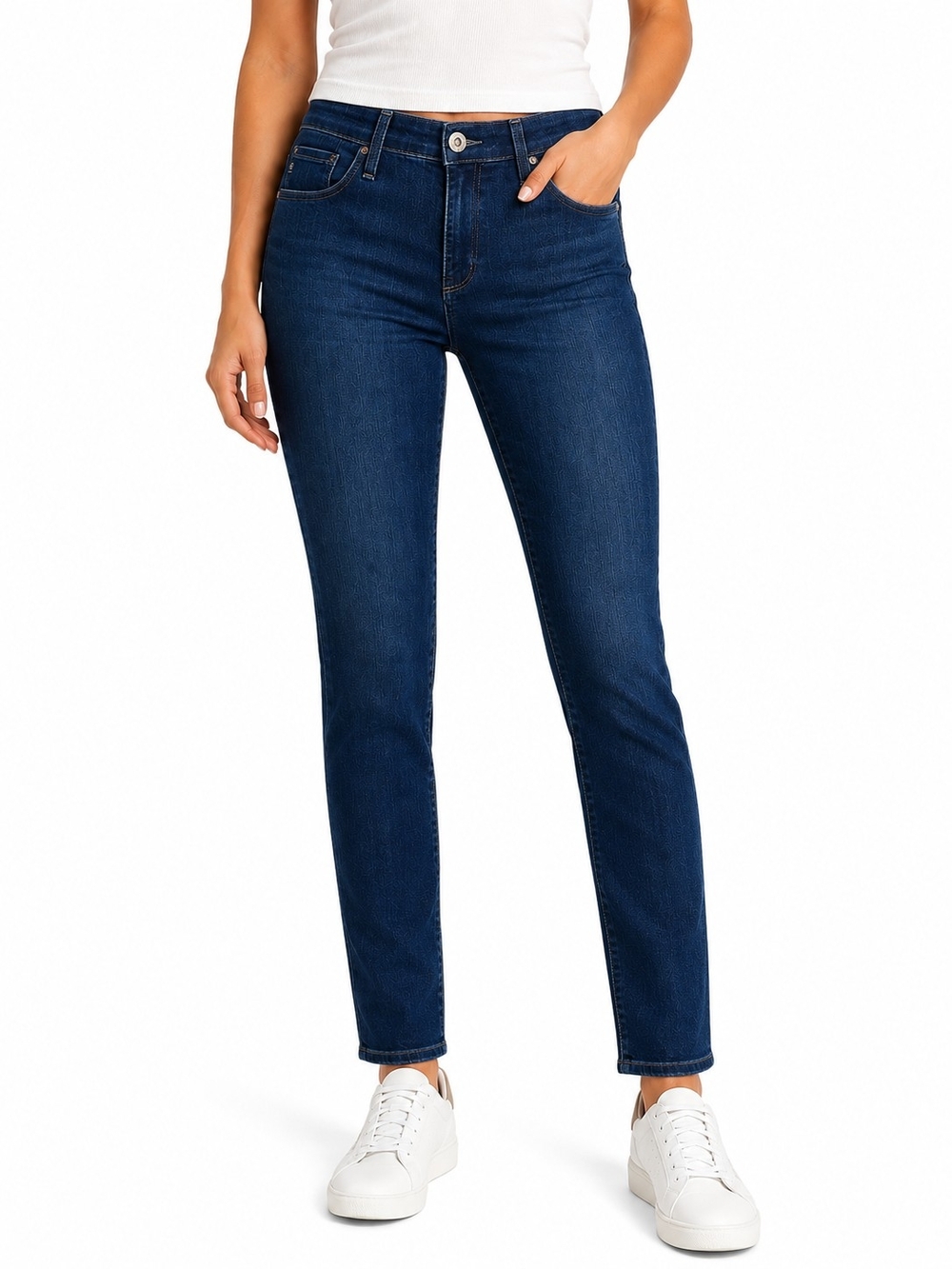 AG Adriano Goldschmied Prima Cigarette Ankle Skinny Jeans Dark Wash Denim 28